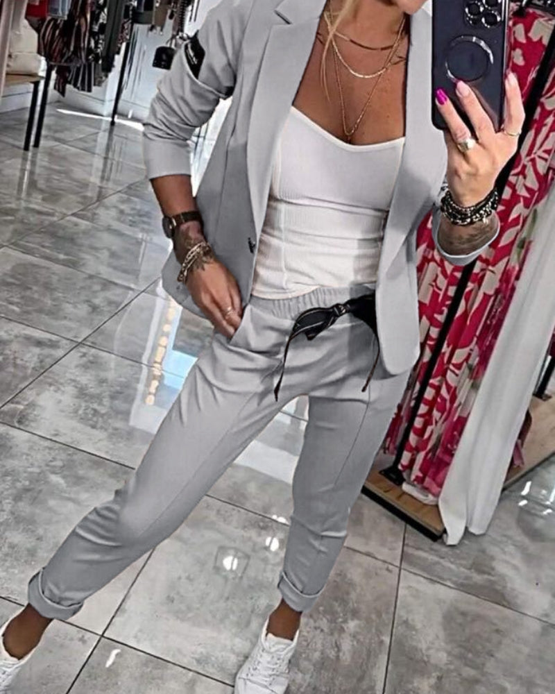 MALOU - TOP, GIACCA E PANTALONI SET