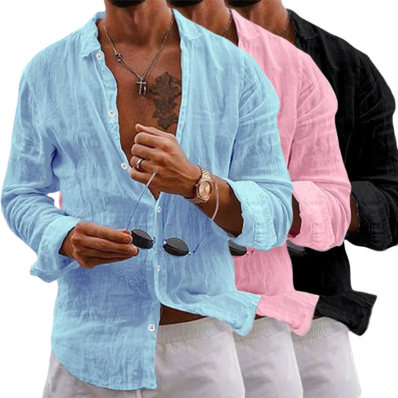 HENDERSON - CAMICIA ESTIVA IN COTONE E LINO