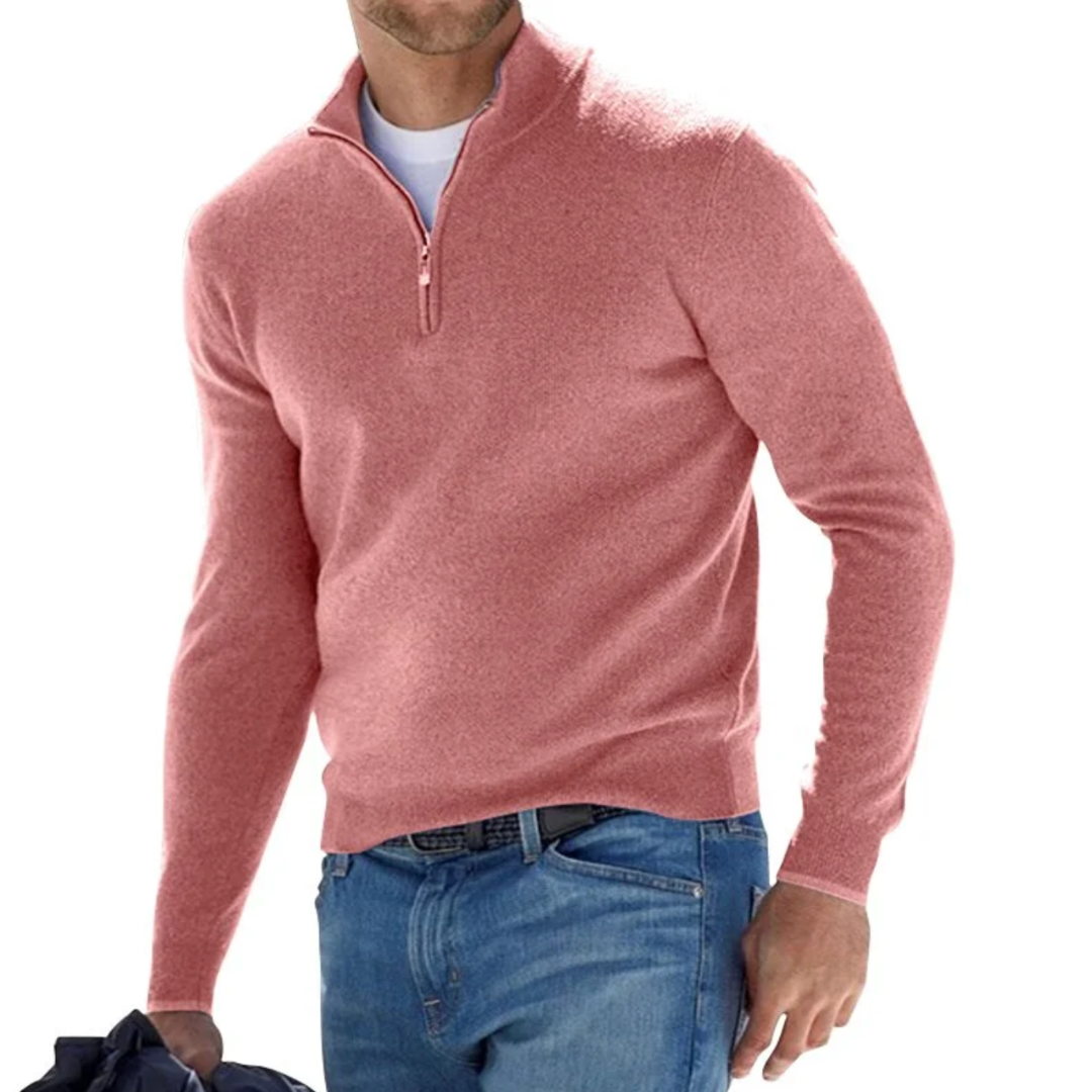 ENZO - MAGLIONE CON MEZZA ZIP