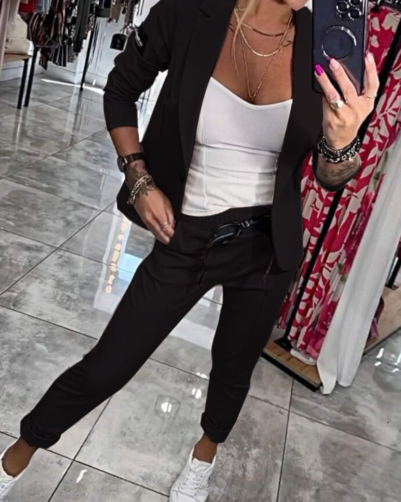 MALOU - TOP, GIACCA E PANTALONI SET