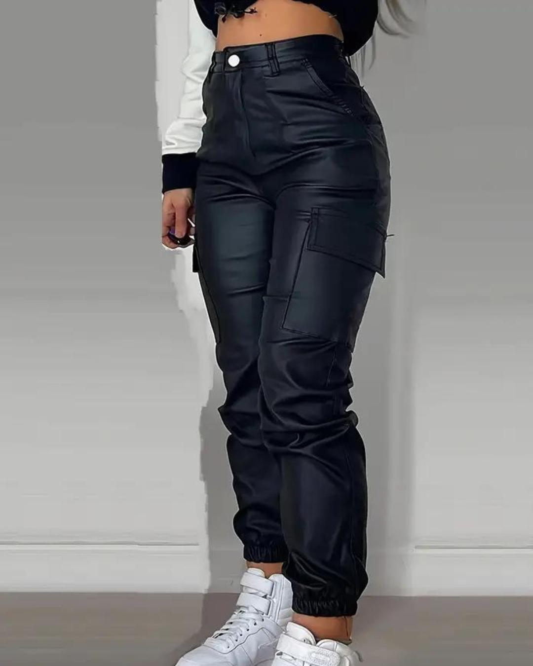 ANTONELLA - PANTALONI IN PELLE NERA PREMIUM