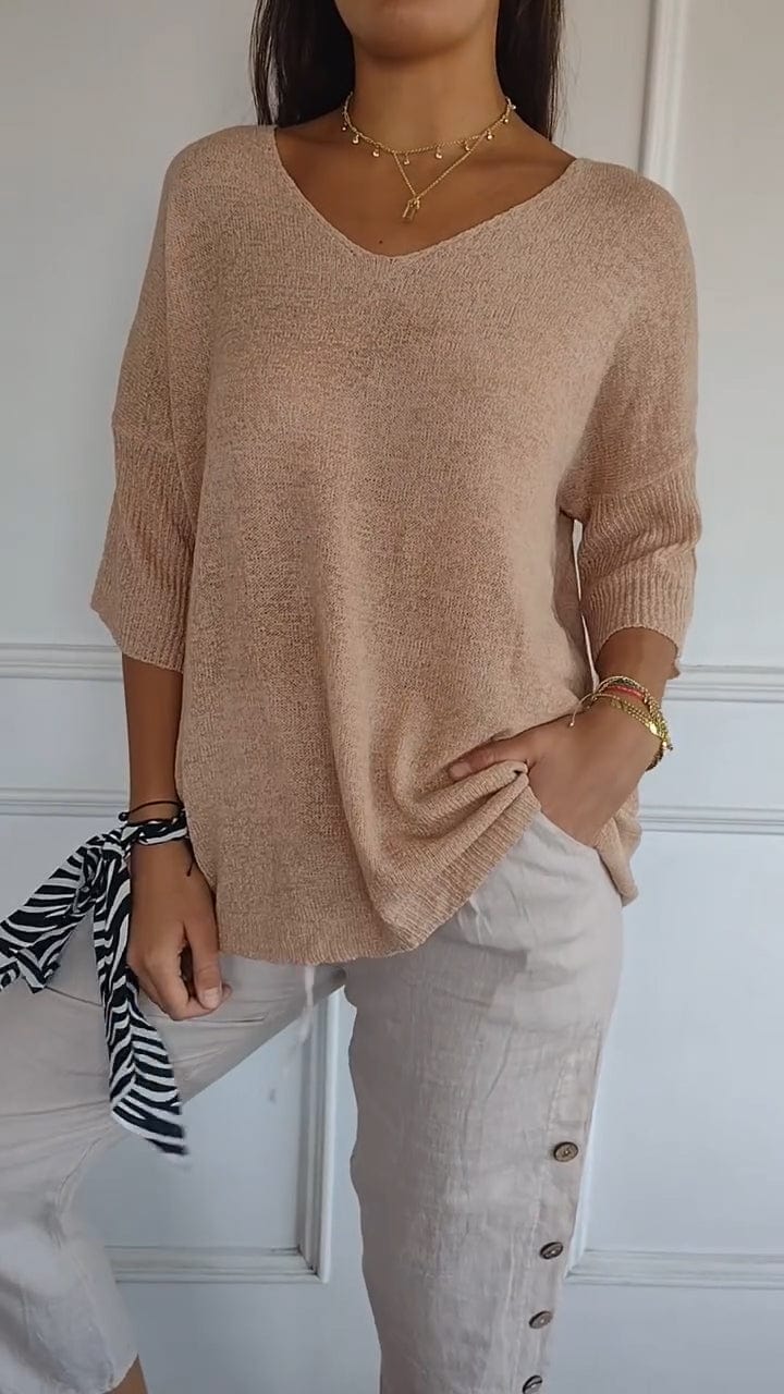 RIA™ | MAGLIA CLASSICA CON SCOLLO A V