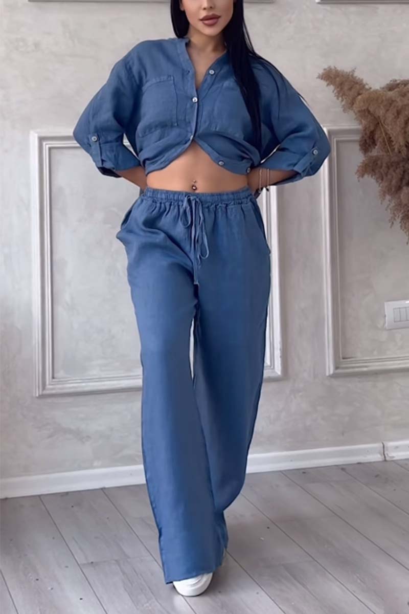 DOMITILLA - SET DI COORDINATI DONNA IN COTONE E LINO