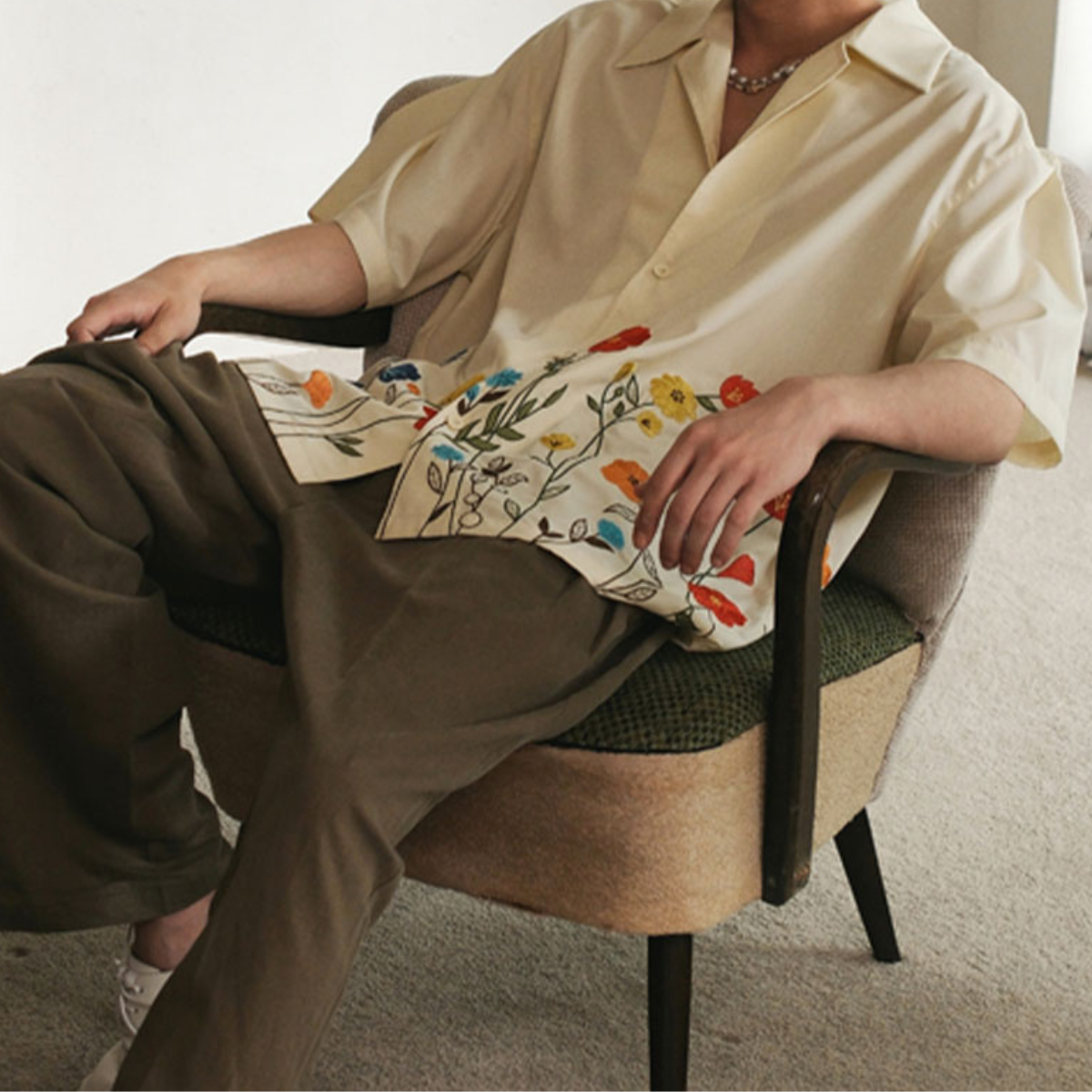 CARLO - CAMICIA DA UOMO CON FIORI