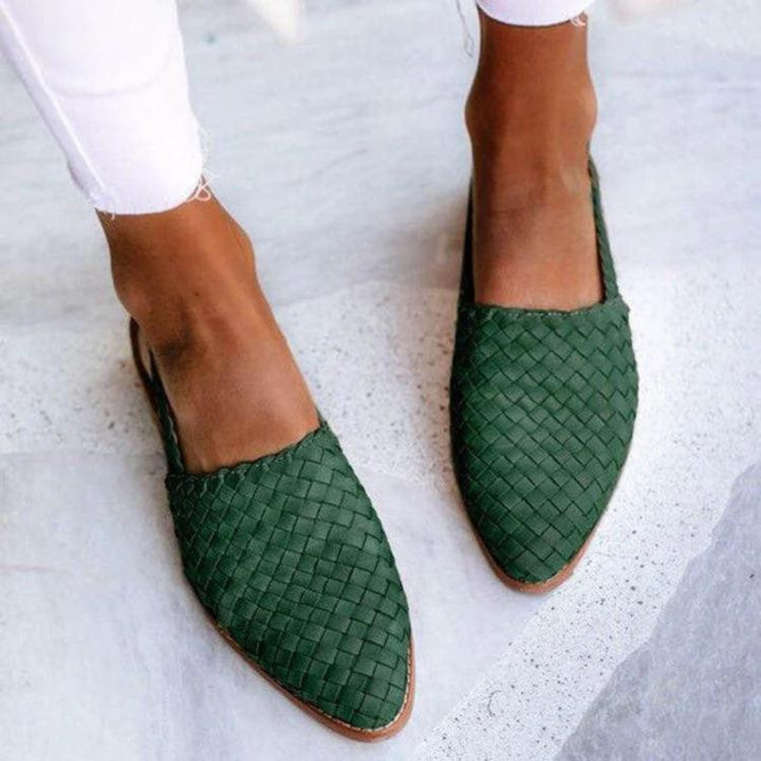 Arielle-Claire™ | Sandali Bassi Artigianali Eleganti e Confortevoli
