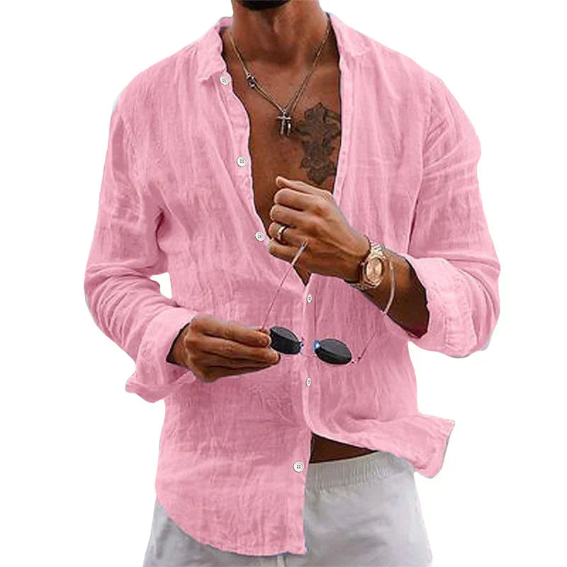 HENDERSON - CAMICIA ESTIVA IN COTONE E LINO