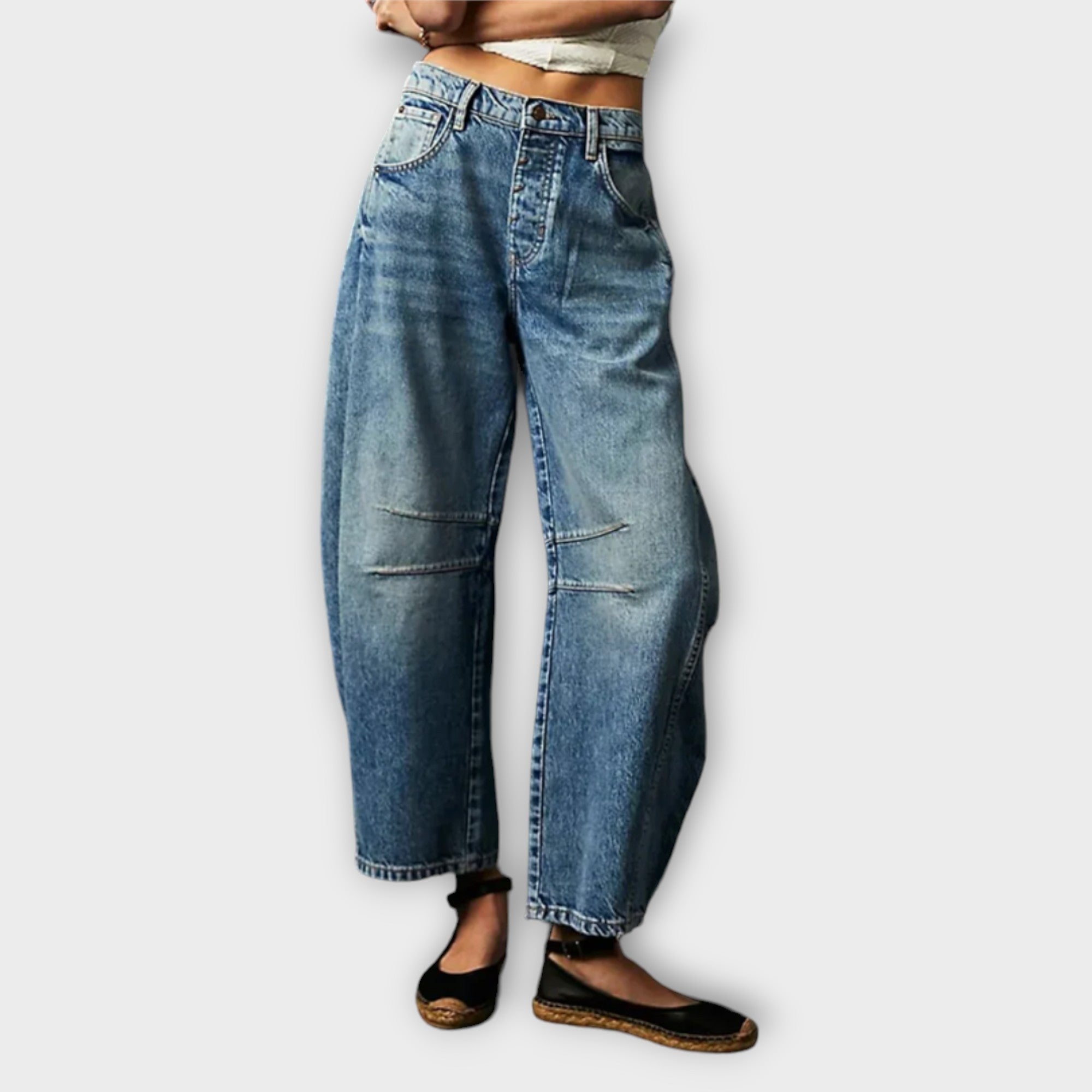JOY - JEANS CLASSICI A GAMBA LARGA