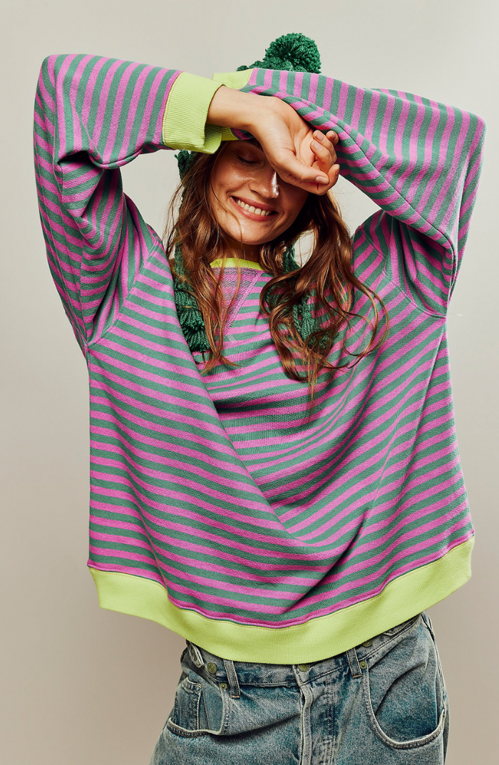 MANYANA - MAGLIONE OVERSIZE A RIGHE