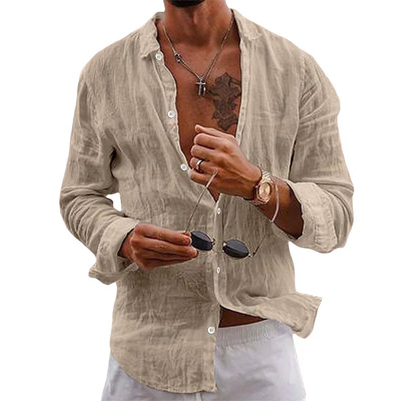 HENDERSON - CAMICIA ESTIVA IN COTONE E LINO