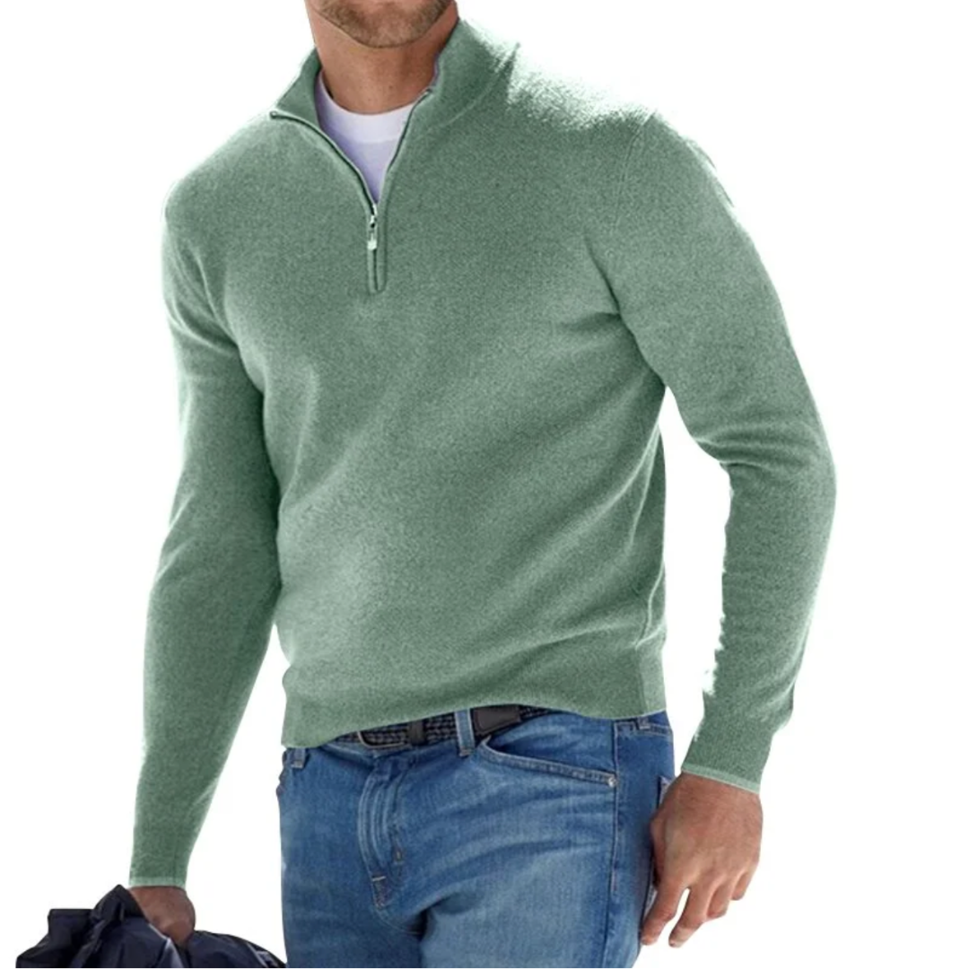 ENZO - MAGLIONE CON MEZZA ZIP
