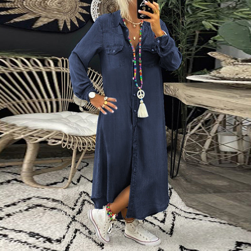 BEATRICE - ABITO CAMICIA VERSATILE IN DENIM
