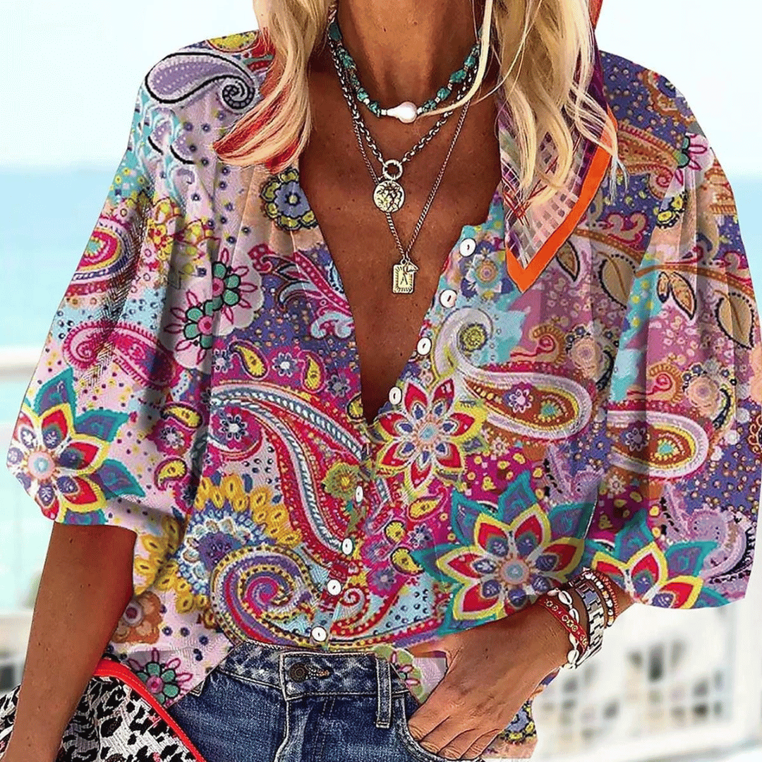 CARLINA® | BLUSA STAMPATA DI CLASSE