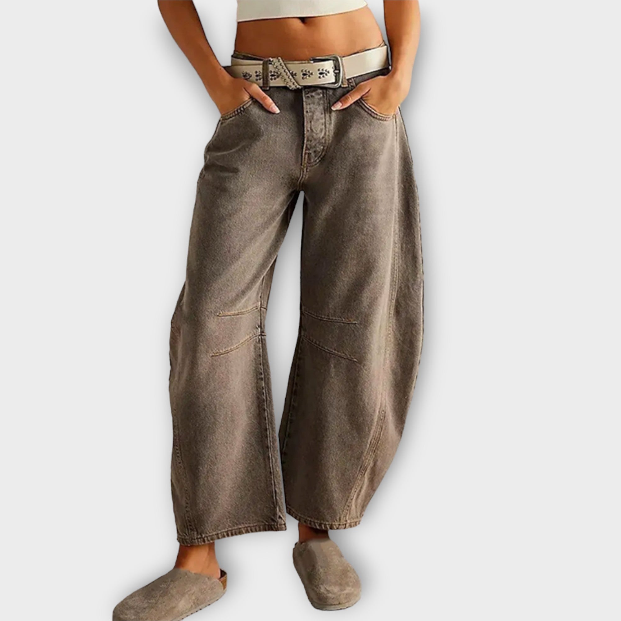 JOY - JEANS CLASSICI A GAMBA LARGA