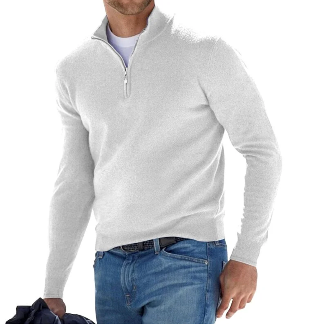 ENZO - MAGLIONE CON MEZZA ZIP