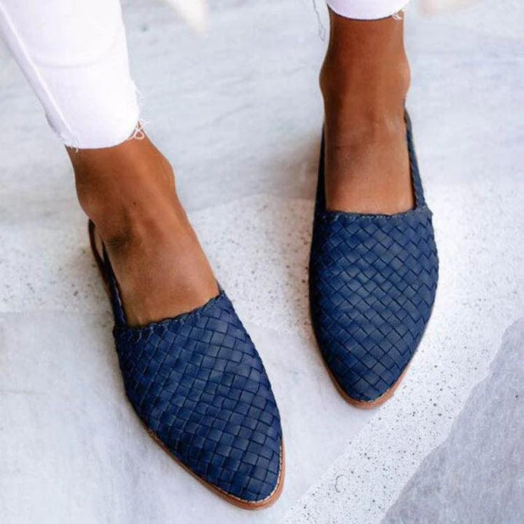 Arielle-Claire™ | Sandali Bassi Artigianali Eleganti e Confortevoli
