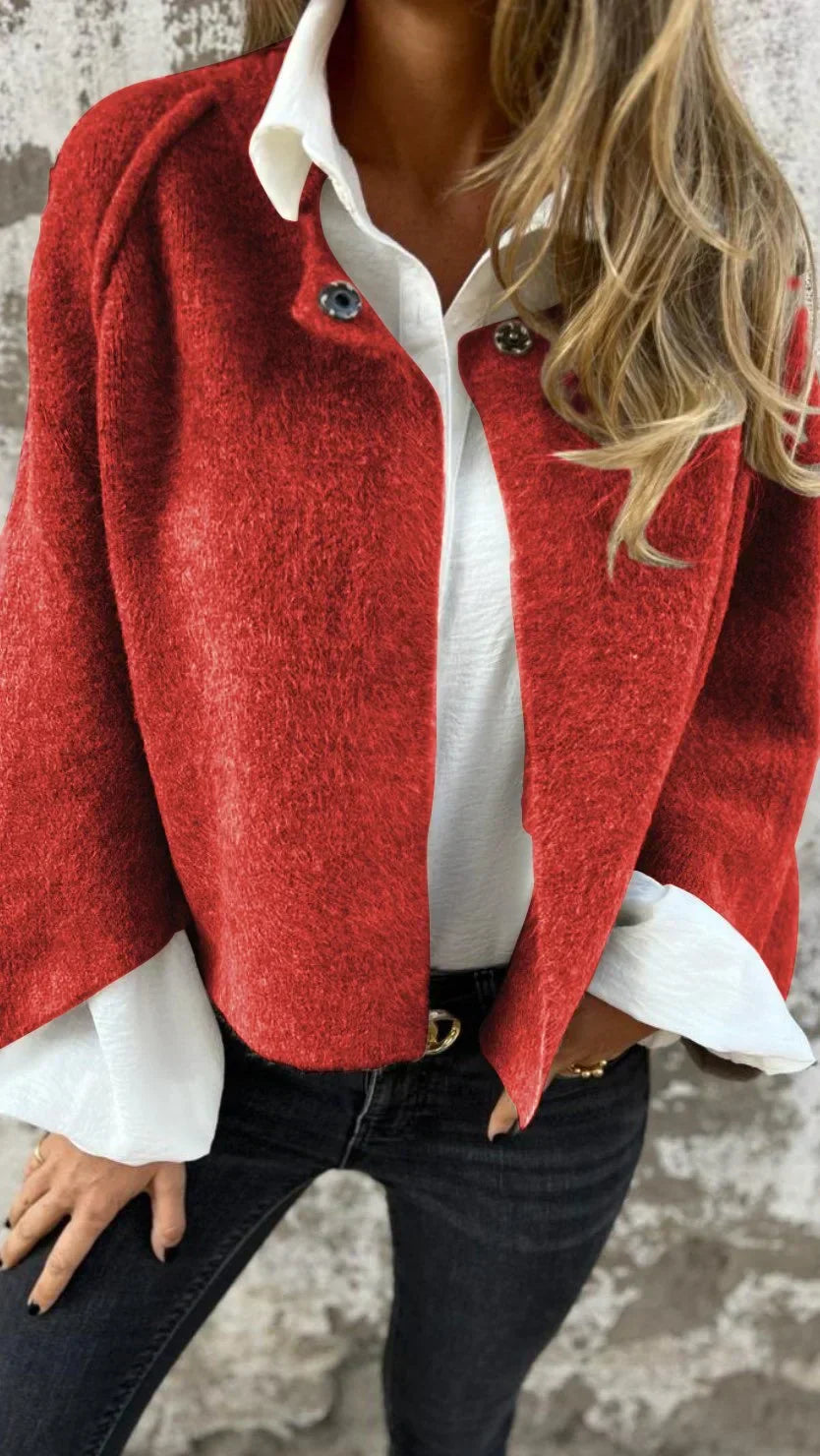 CELINE - CARDIGAN IN LANA CON SCOLLO ROTONDO E MANICHE LUNGHE