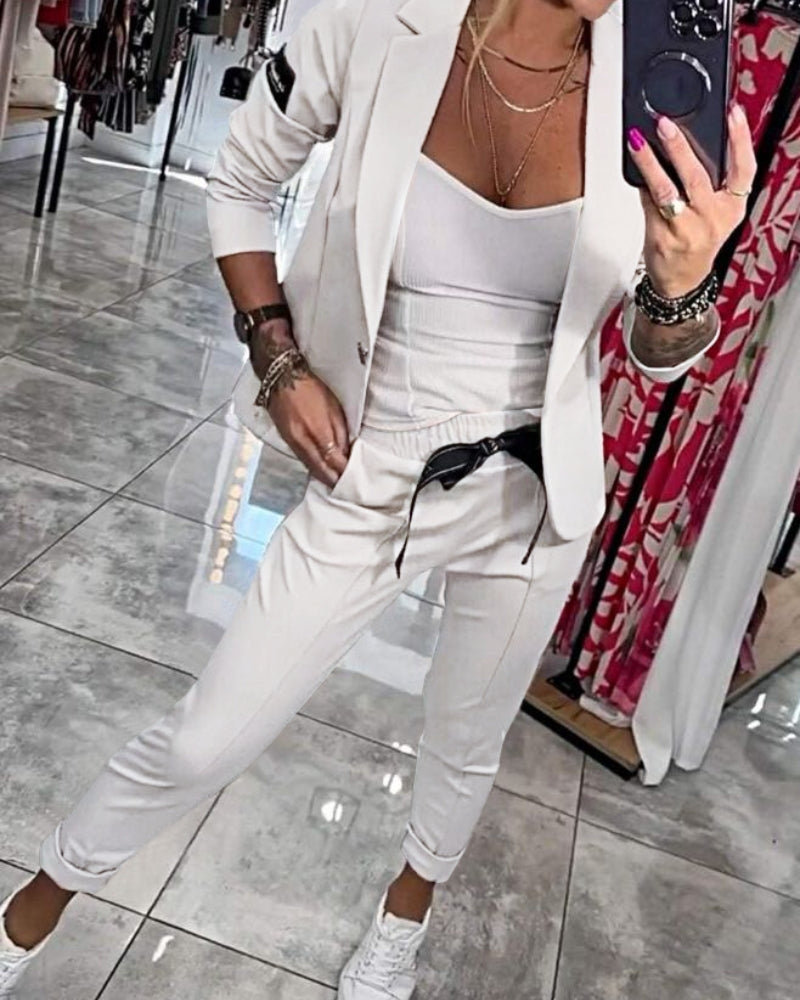 MALOU - TOP, GIACCA E PANTALONI SET