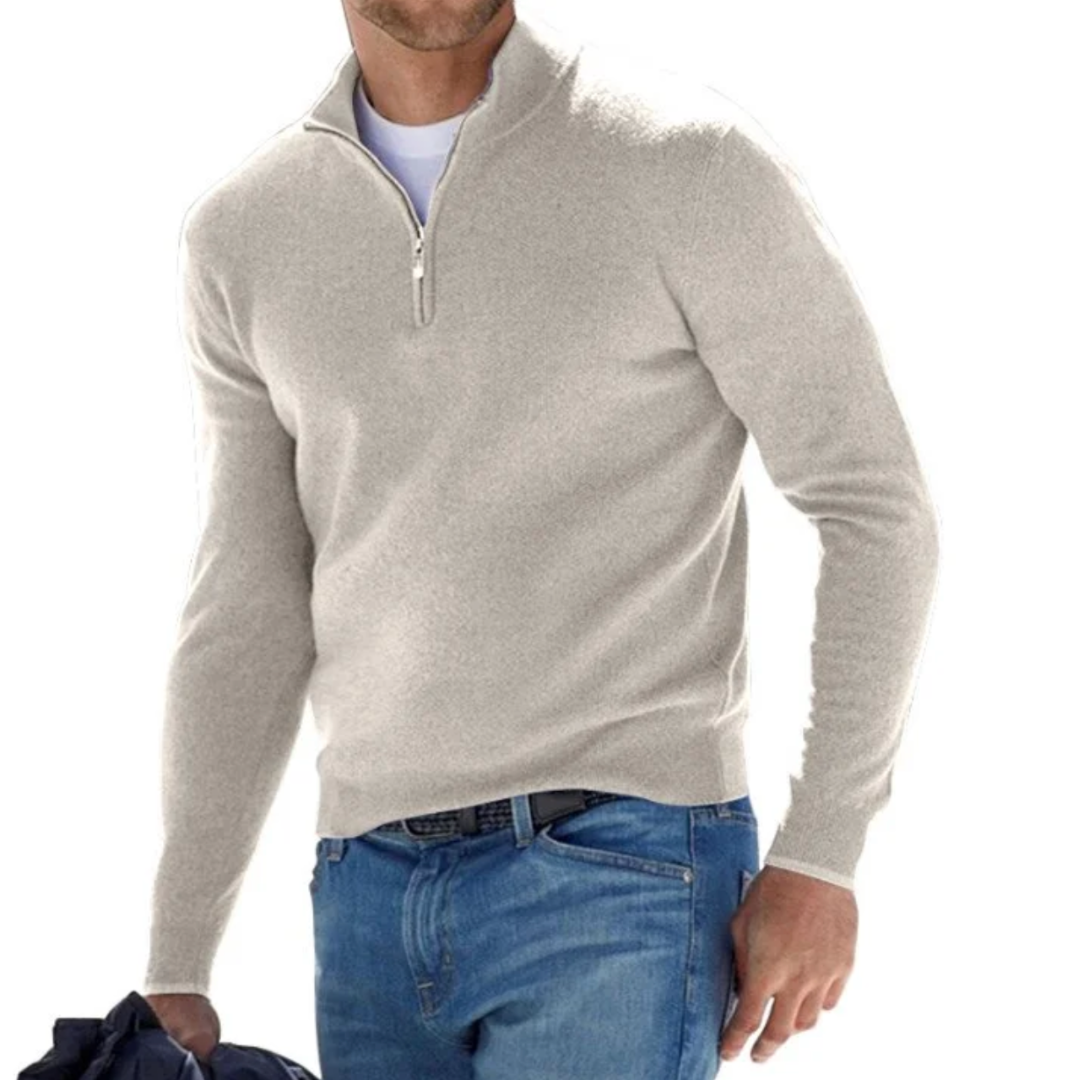 ENZO - MAGLIONE CON MEZZA ZIP