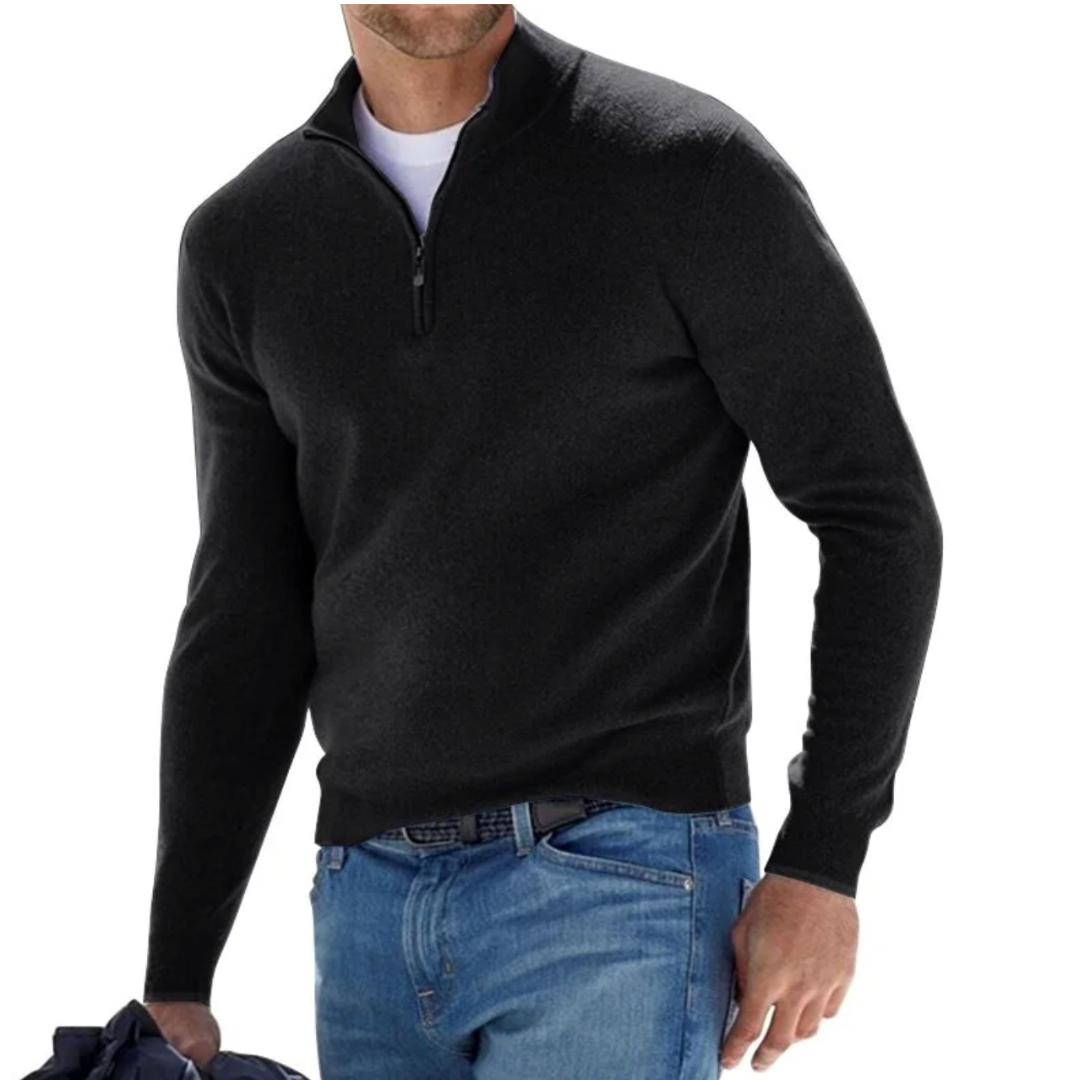 ENZO - MAGLIONE CON MEZZA ZIP