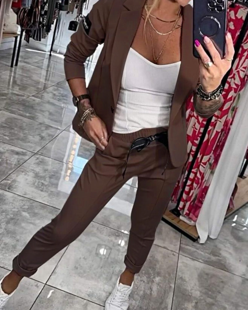 MALOU - TOP, GIACCA E PANTALONI SET