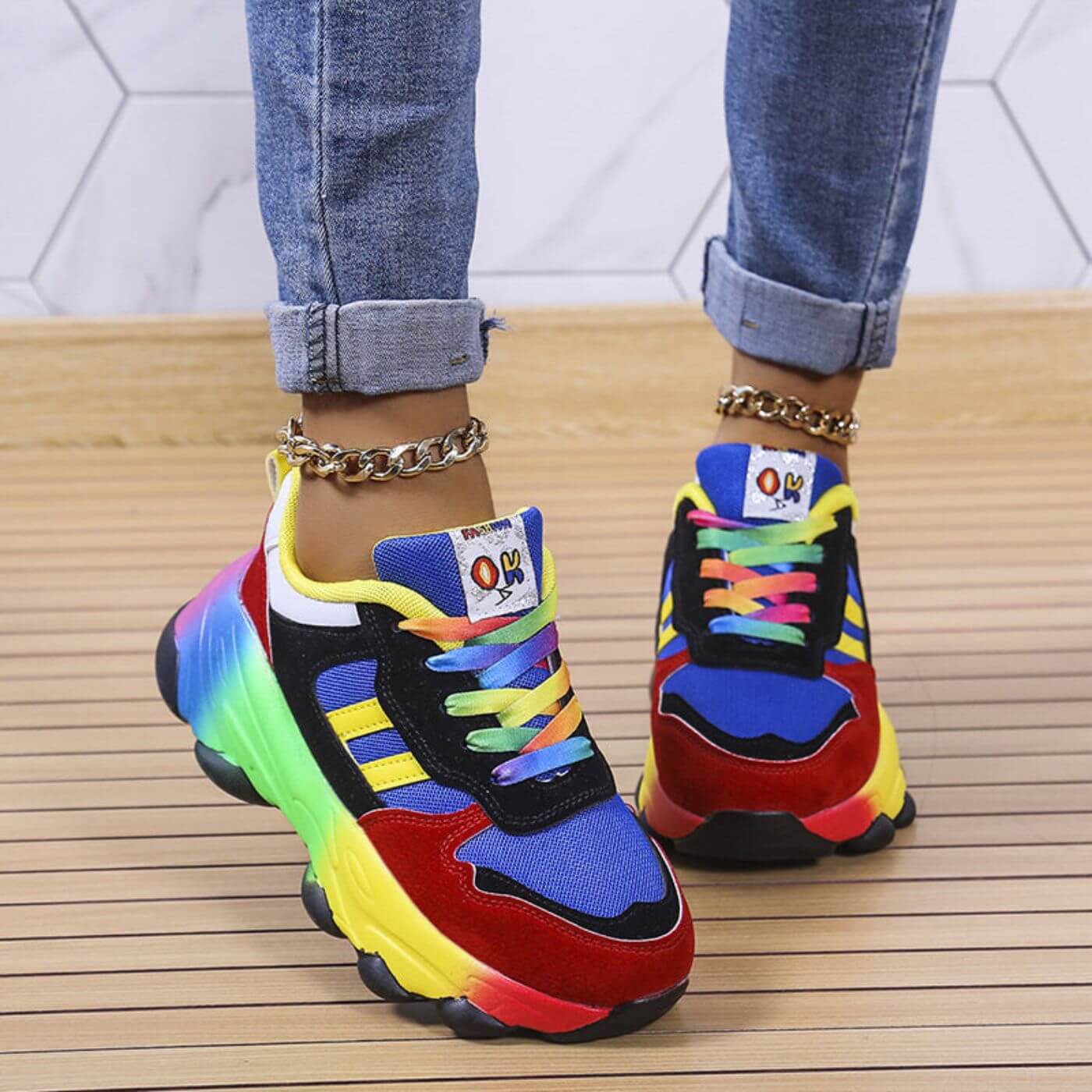 Aurora™ - Sneakers Ortopediche Colorate per Comfort e Stile