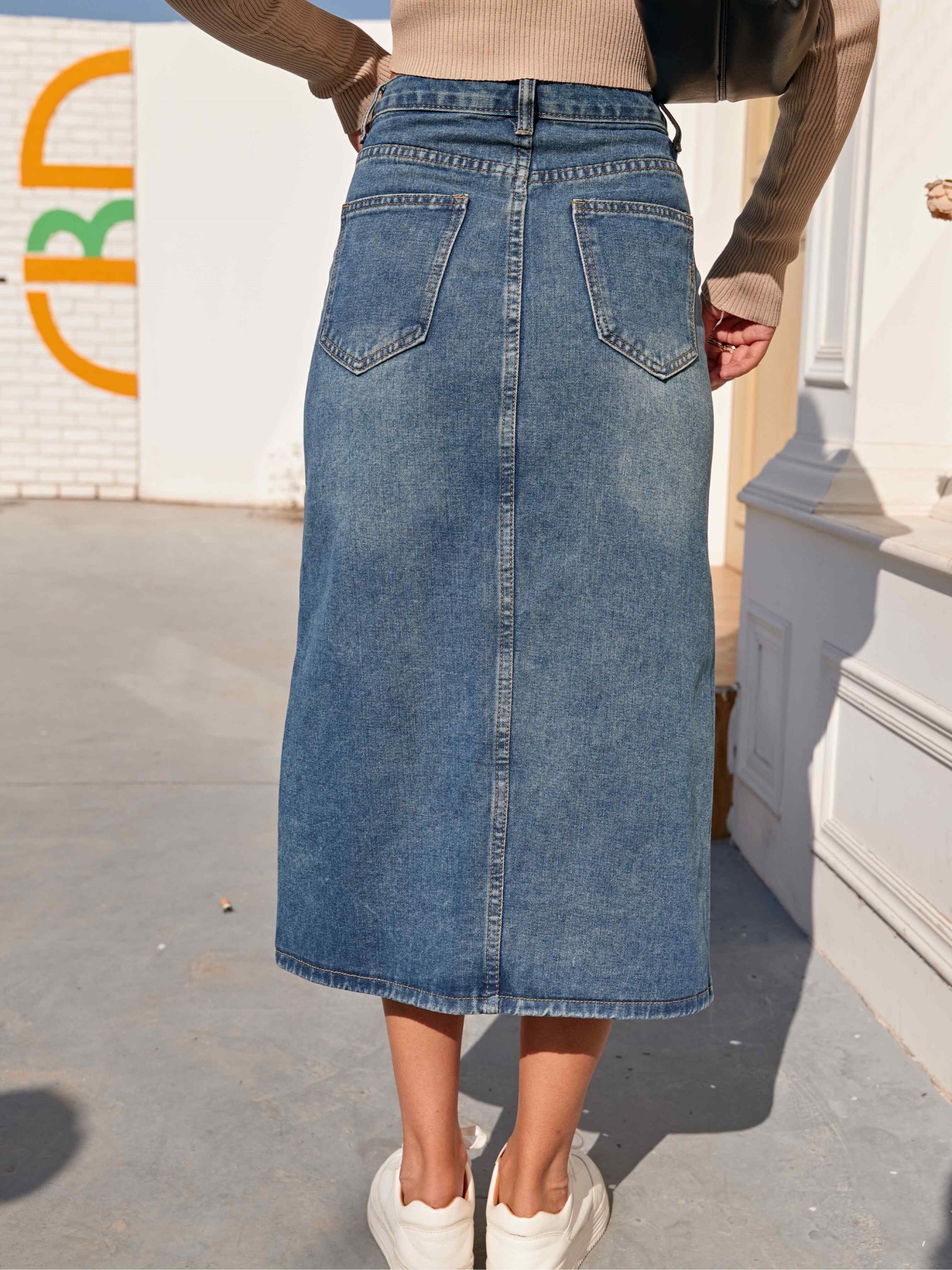 ROSALBA™ - GONNA A MATITA IN DENIM CLASSICO