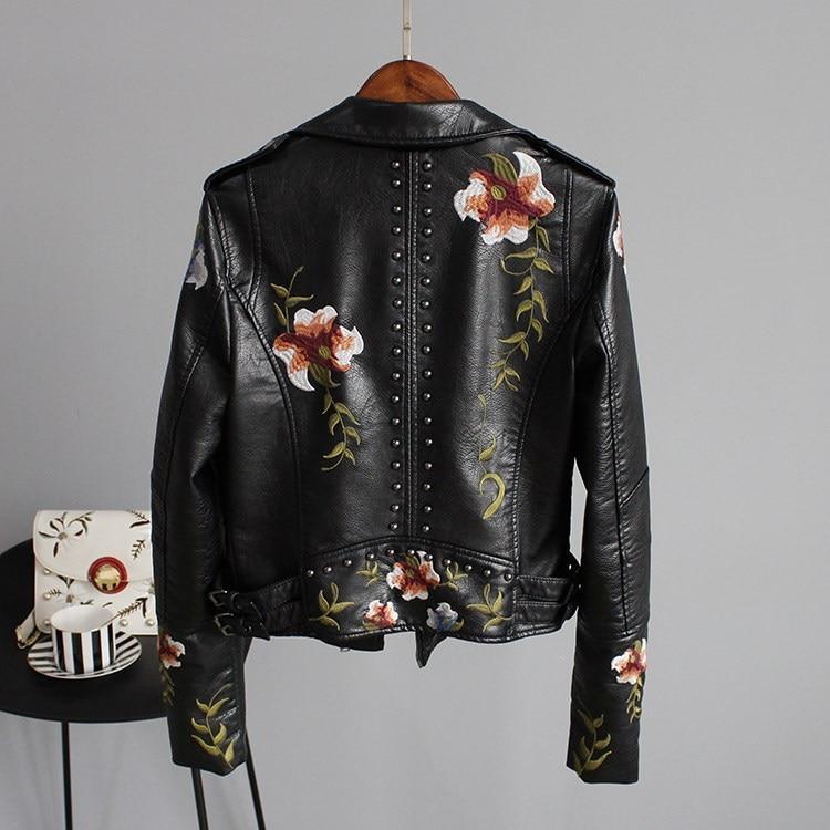 ELLA - GIACCA IN PELLE FLOREALE