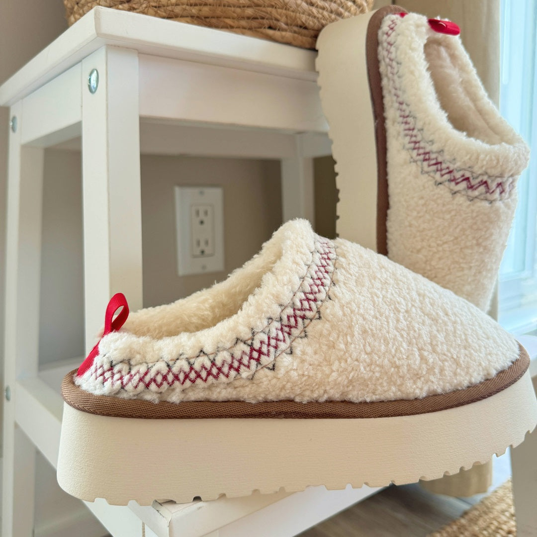 GLACIA - PANTOFOLE A PIATTAFORMA IN PILE SHERPA