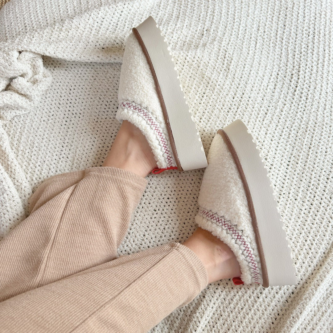 GLACIA - PANTOFOLE A PIATTAFORMA IN PILE SHERPA