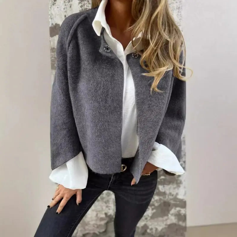 CELINE - CARDIGAN IN LANA CON SCOLLO ROTONDO E MANICHE LUNGHE