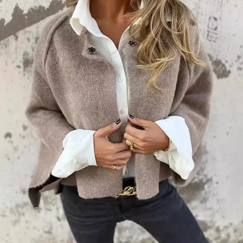 CELINE - CARDIGAN IN LANA CON SCOLLO ROTONDO E MANICHE LUNGHE