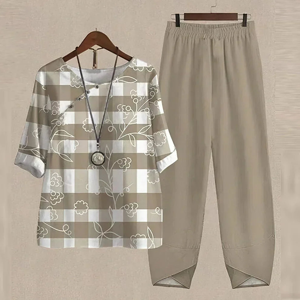 ROSALIA™ | BLUSA E PANTALONI STAMPATI