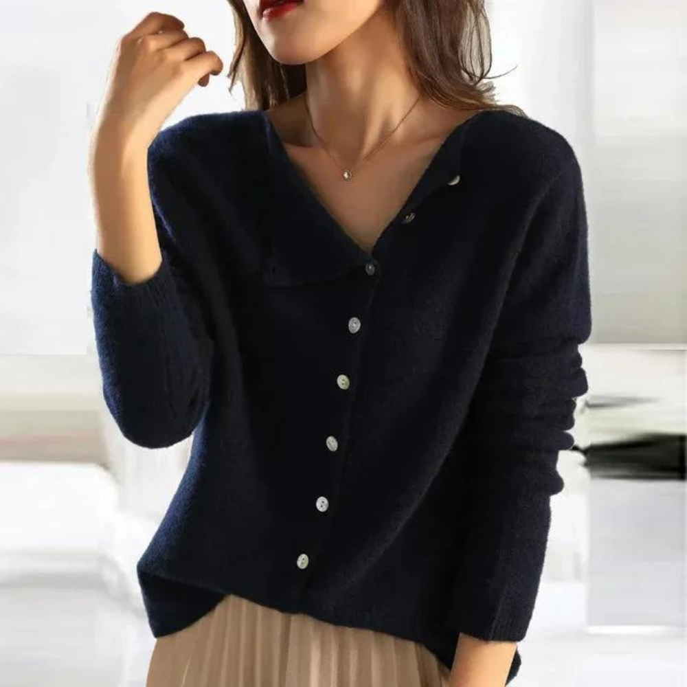 ELENA - CAMICIA ESSENZIALE A MANICHE LUNGHE CLASSICA