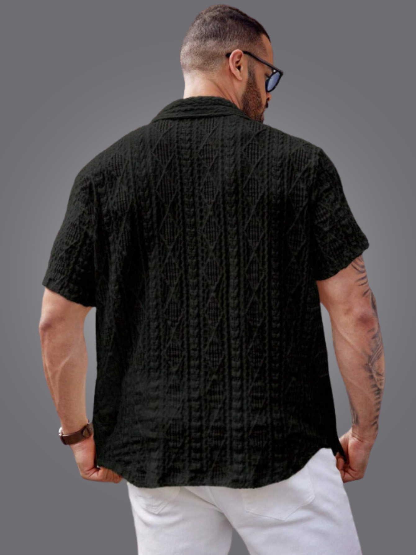 GIANNI - CAMICIA CUBANA GEOMETRICA