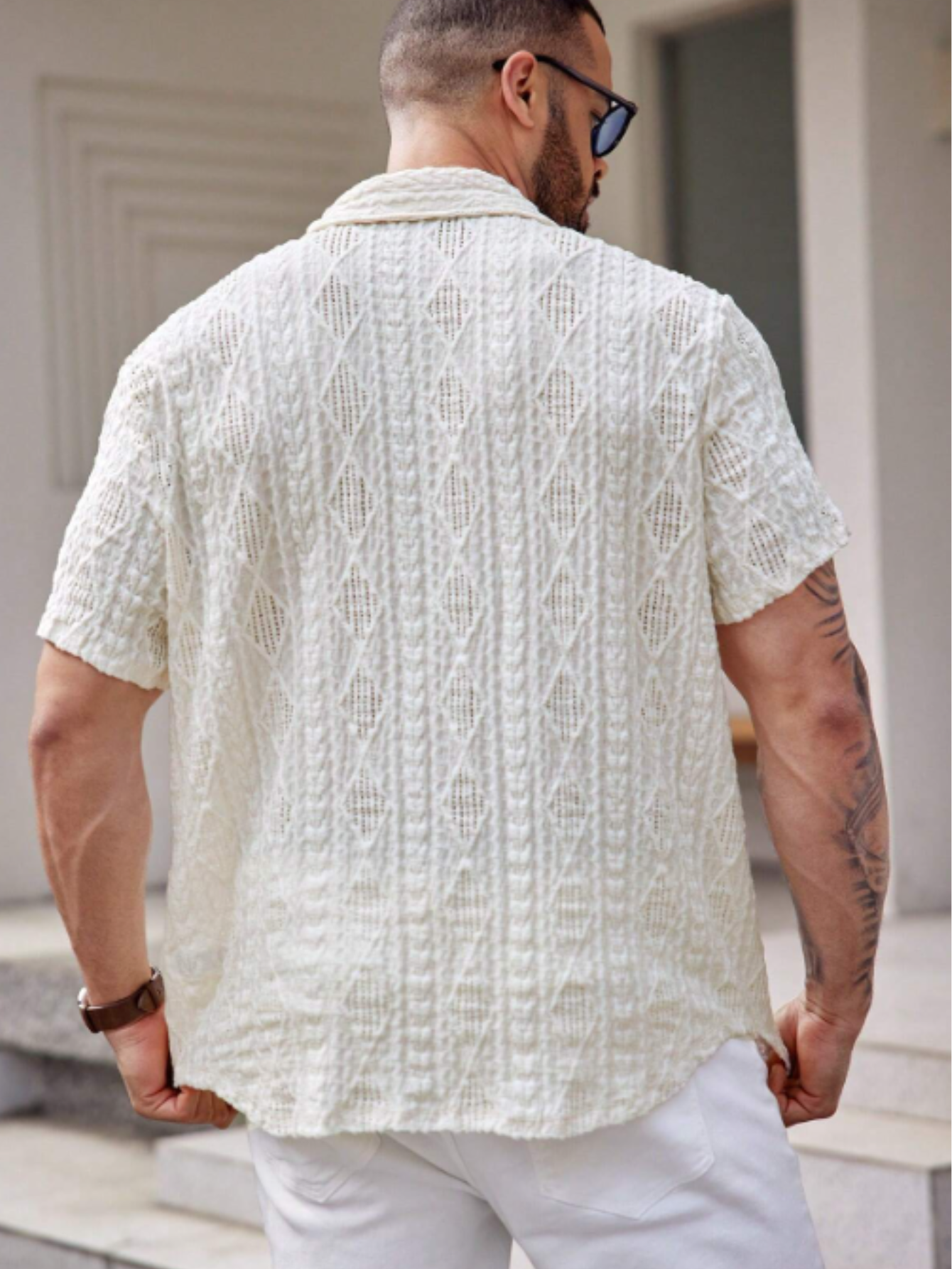 GIANNI - CAMICIA CUBANA GEOMETRICA
