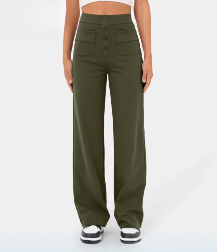 LARA | PANTALONI A VITA ALTA ELASTICIZZATI
