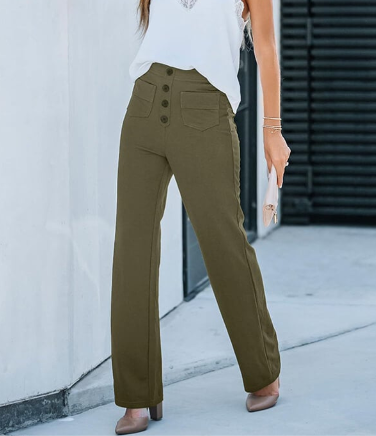LARA | PANTALONI A VITA ALTA ELASTICIZZATI