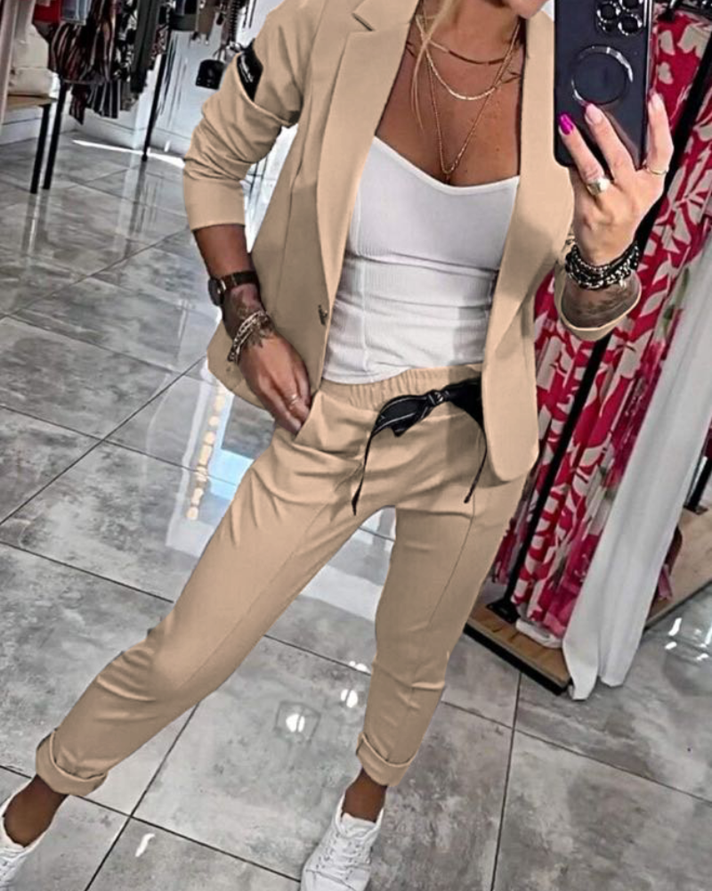 MALOU - TOP, GIACCA E PANTALONI SET