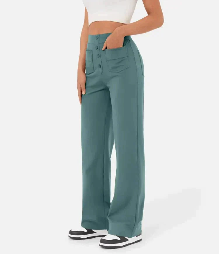 LARA | PANTALONI A VITA ALTA ELASTICIZZATI