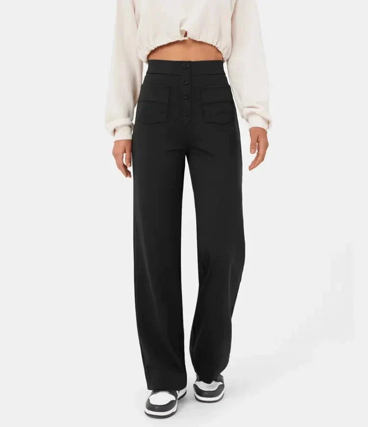 LARA | PANTALONI A VITA ALTA ELASTICIZZATI