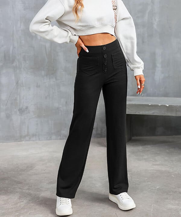 LARA | PANTALONI A VITA ALTA ELASTICIZZATI