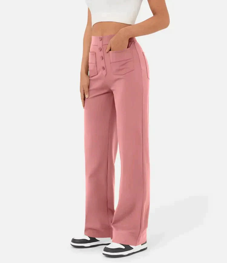 LARA | PANTALONI A VITA ALTA ELASTICIZZATI
