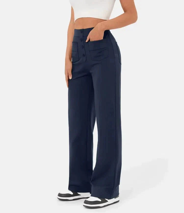 LARA | PANTALONI A VITA ALTA ELASTICIZZATI