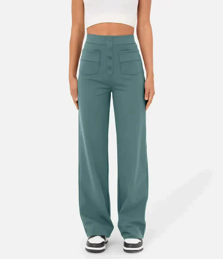 LARA | PANTALONI A VITA ALTA ELASTICIZZATI