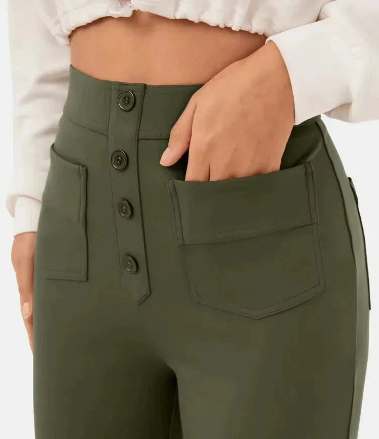LARA | PANTALONI A VITA ALTA ELASTICIZZATI