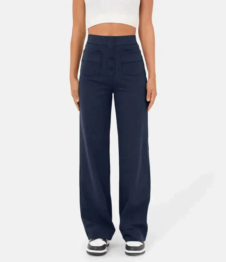 LARA | PANTALONI A VITA ALTA ELASTICIZZATI