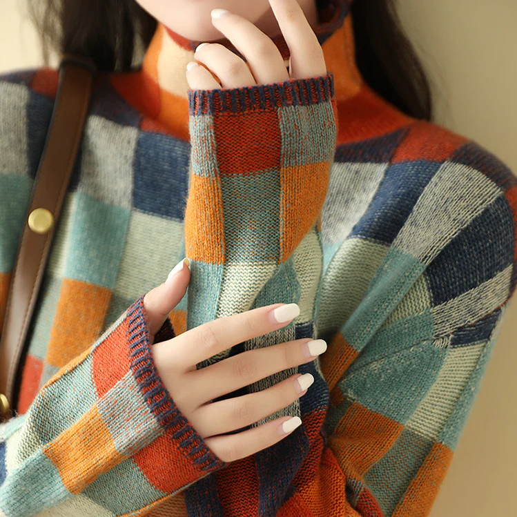 ANNA - MAGLIONE CHECKERED LUXE AUTUNNALE