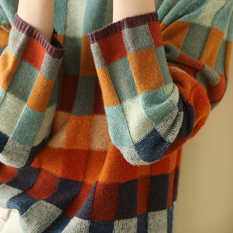 ANNA - MAGLIONE CHECKERED LUXE AUTUNNALE