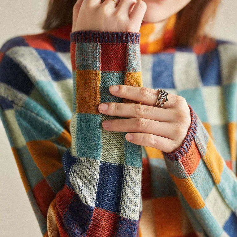ANNA - MAGLIONE CHECKERED LUXE AUTUNNALE