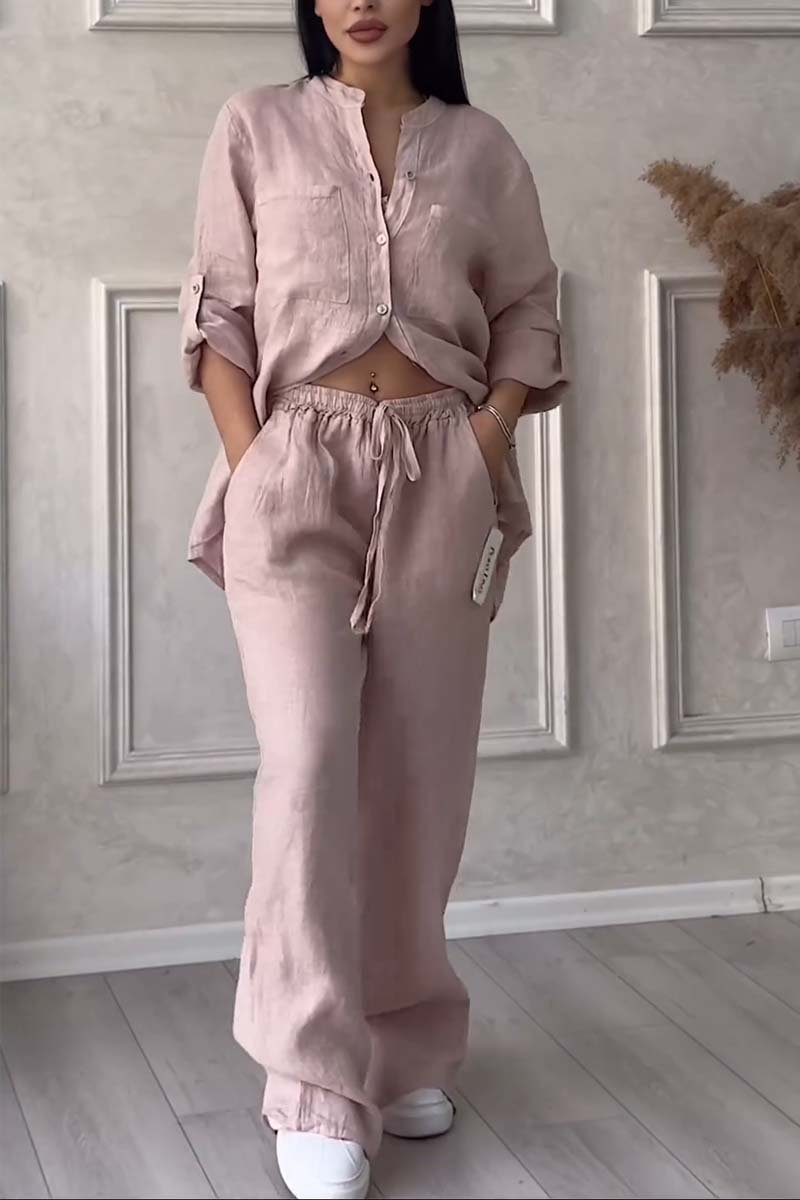 DOMITILLA - SET DI COORDINATI DONNA IN COTONE E LINO